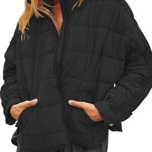 Women's Black Packable Quilted Jacket